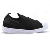 Tênis Unisex Casual Slip On Preto e Branco